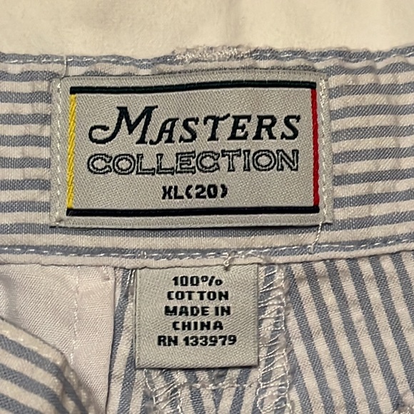 Youth size 20 seersucker golf shorts from The Masters Collection - Picture 3 of 4